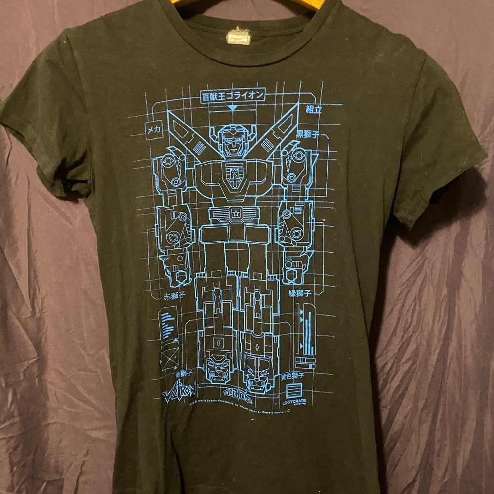 Voltron black and blue shirt